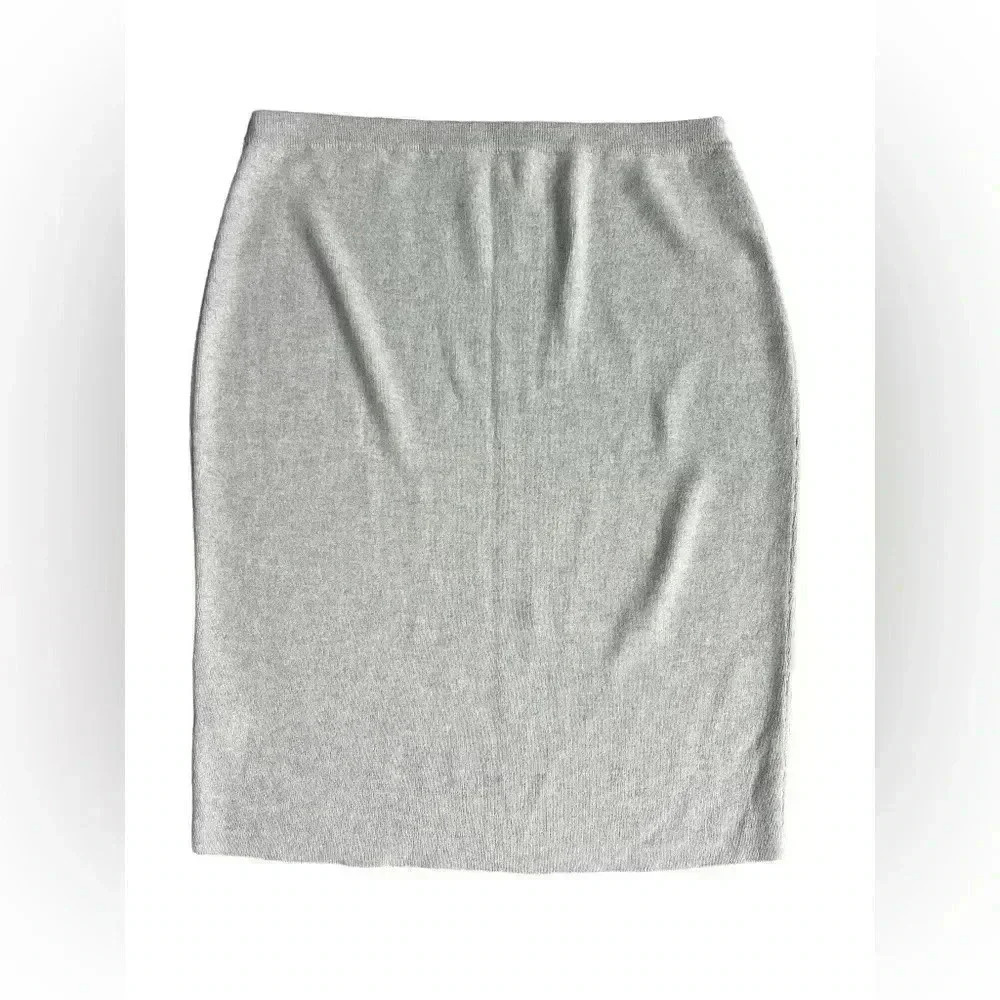 Eileen Fisher The Icons Washable Wool Crepe Pencil Skirt Sea Salt Size P Medium